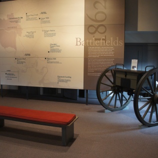 Inside the museum at the Visitor Center
