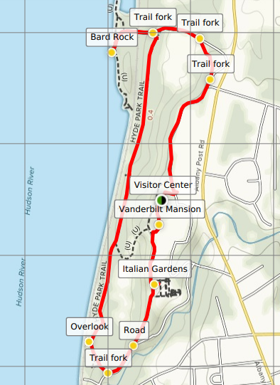 Vanderbilt Loop Bard Rock trail hike map